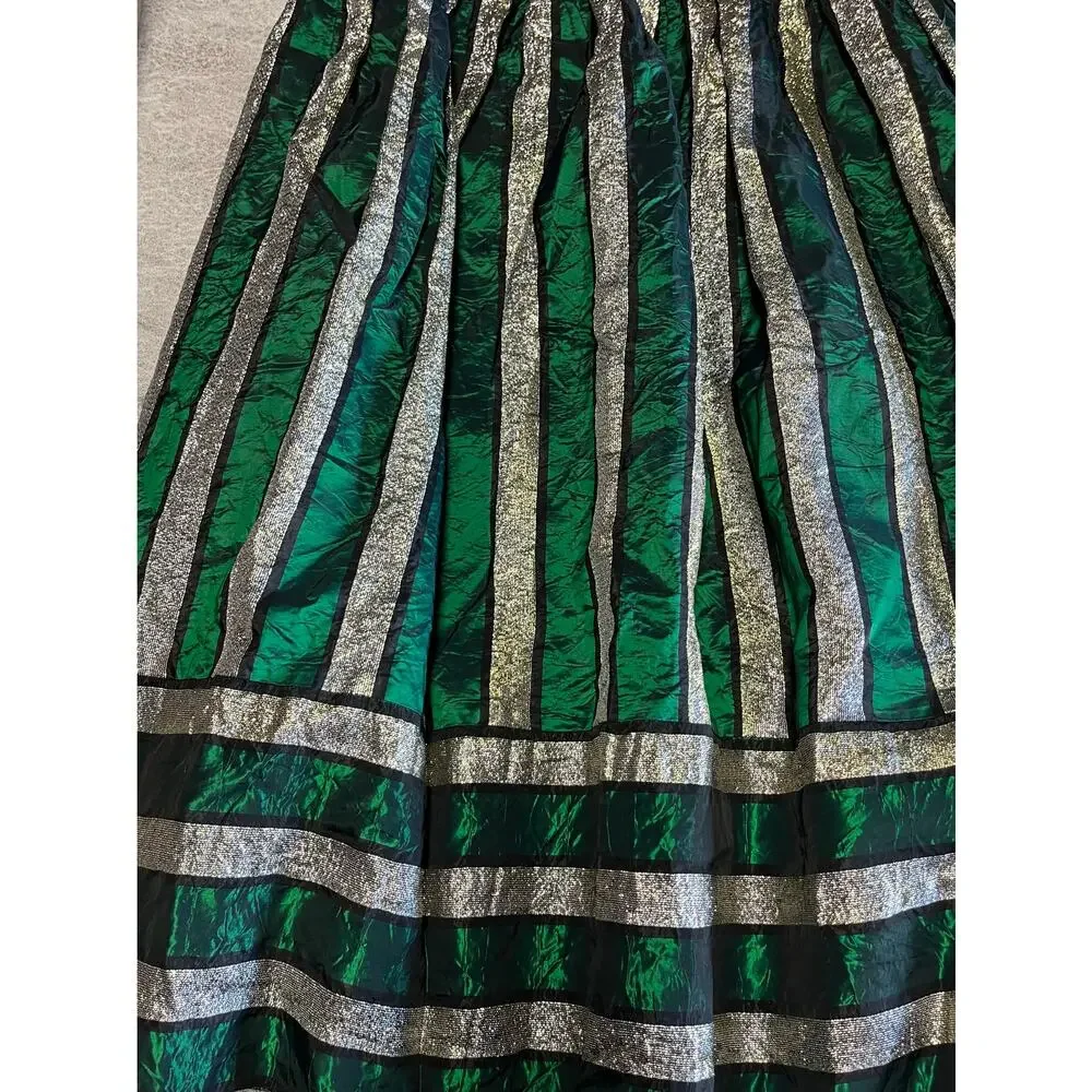 Rimini Vintage Striped Velvet 80's Maxi Dress - Picture 2 of 7